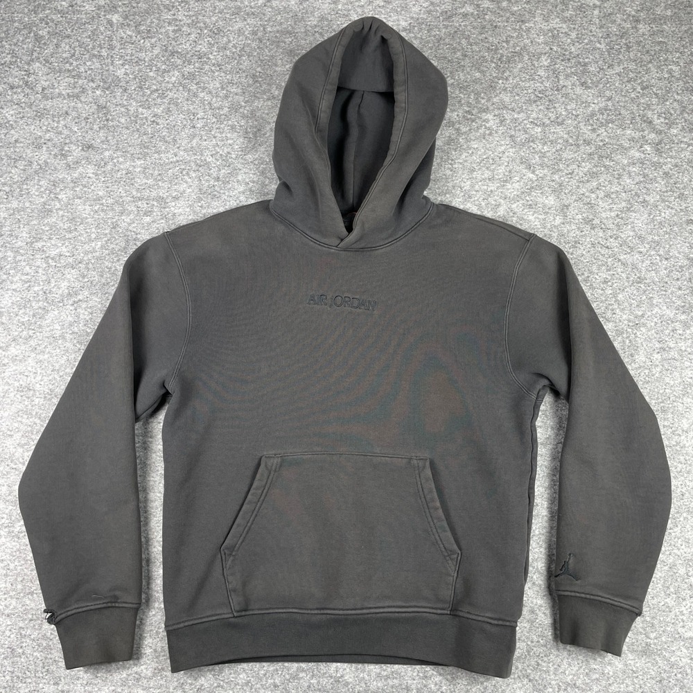 Jordan Hoodie Mens S Black Air Jordan Wordmark Fleece Pullover FJ1966-045